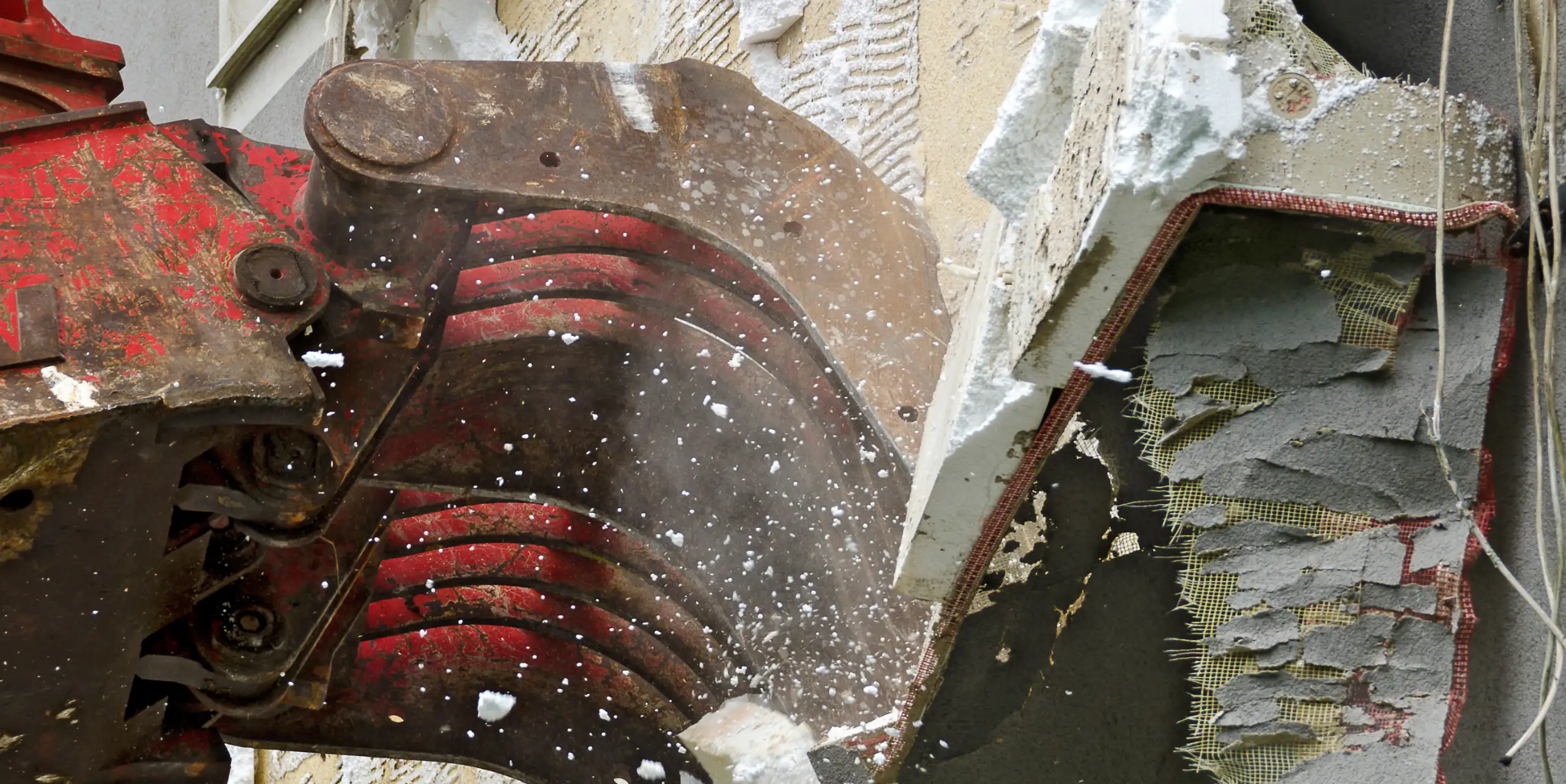 ongoing demolition of a residential house